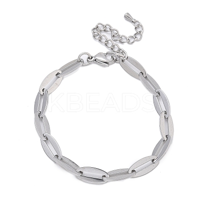 304 Stainless Steel Cable Chain Bracelets for Women BJEW-U038-01P-1