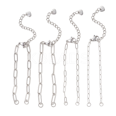 304 Stainless Steel Paperclip Chain Bracelet Making AJEW-JB01583-1