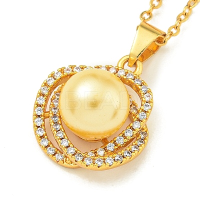 Ion Plating(IP) 304 Stainless Steel Cable Chain Necklaces NJEW-H040-01G-1