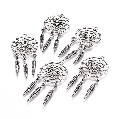 Tibetan Style Alloy Pendants TIBE-Q054-14TAS-NR-1