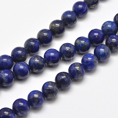 Natural Lapis Lazuli Round Bead Strands X-G-E262-01-12mm-1