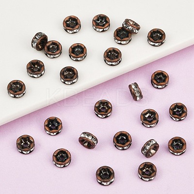 Brass Rhinestone Spacer Beads RB-A014-Z5mm-01R-NF-1