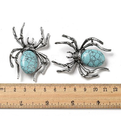 Dual-use Items Alloy Pave Jet Rhinestone Spider Brooch JEWB-C026-07D-AS-1