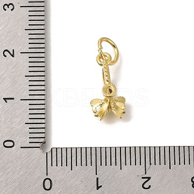 Rack Plating Brass Micro Pave Cubic Zirconia Ice Pick Pinch Bails KK-F883-14G-01-1