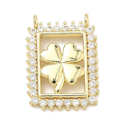 Brass Micro Pave Cubic Zirconia Pendants KK-K417-19C-G-1