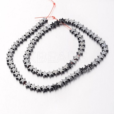 Non-magnetic Synthetic Hematite Bead Strands G-F300-24B-09-1