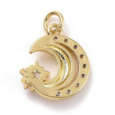 Brass Micro Pave Clear Cubic Zirconia Pendants LS-ZIRC-E165-04G-1