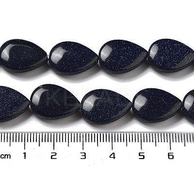 Synthetic Blue Goldstone Beads Strands G-P528-L06-01-1