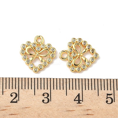 Brass Micro Pave Cubic Zirconia Pendants KK-D373-01B-G-1