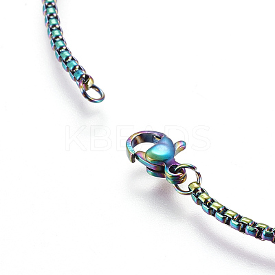 Ion Plating(IP) 304 Stainless Steel Box Chain Necklaces NJEW-P251-02A-1