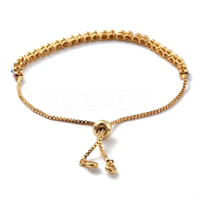 Adjustable Brass Enamel Slider Bracelets BJEW-L652-23-G-1