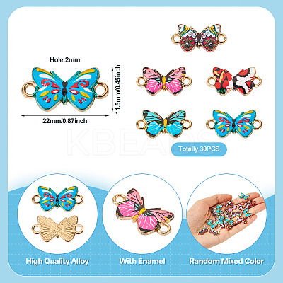 Alloy Enamel Connector Charms FIND-TAC0029-09-1