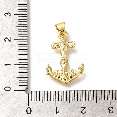 Rack Plating Brass Micro Pave Cubic Zirconia Pendants KK-Z086-68G-04-1