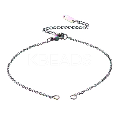 304 Stianless Steel Cable Chain Bracelet Making STAS-CJ0001-135M-1