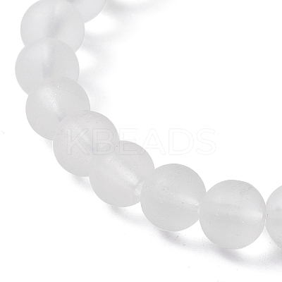 2Pcs 2 Style Synthetic Hematite & Glass Round Beaded Stretch Bracelets Set BJEW-JB10050-02-1