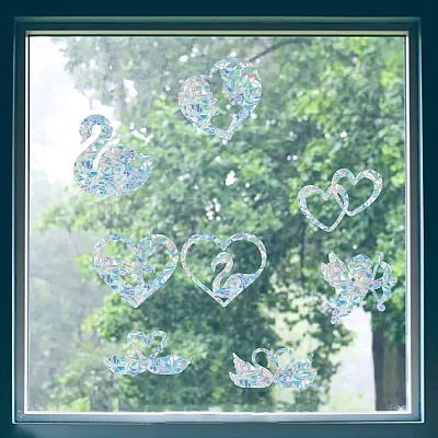 Waterproof PVC Colored Laser Stained Window Film Static Stickers DIY-WH0314-112-1