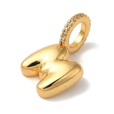 Brass Micro Pave Cubic Zirconia Pendants KK-K345-13M-G-1