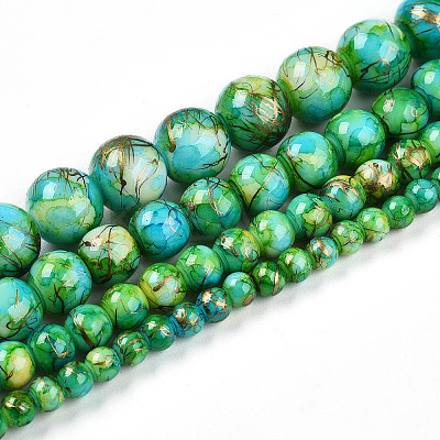 Baking Paint Glass Beads X1-DGLA-N003-10mm-B04-1