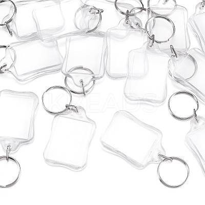 20Pcs Acrylic Photo Frame Keychains AJEW-TA0003-60-1