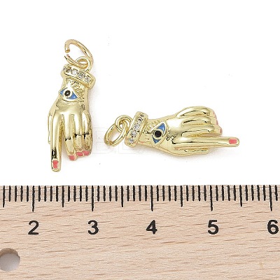 Brass Micro Pave Cubic Zirconia Pendants KK-L209-077G-01-1