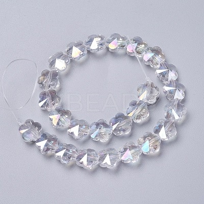 Electroplate Glass Beads Strands EGLA-J148-A-AB01-1