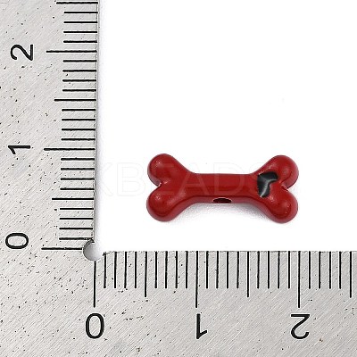 Rack Plating Spray Painted Alloy Enamel Beads PALLOY-P309-07C-1