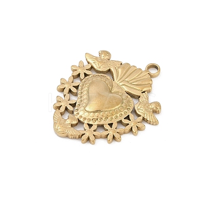 304 Stainless Steel Pendants STAS-D366-05B-G-1