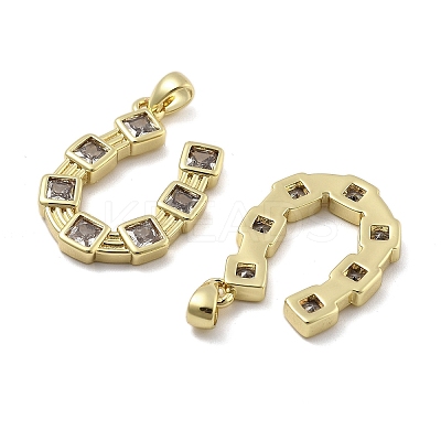Brass Micro Pave Cubic Zirconia Pendants KK-U060-23G-04-1