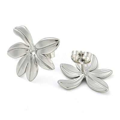 Non-Tarnish 304 Stainless Steel Stud Earrings for Women EJEW-S227-31P-1