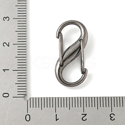 Alloy & Iron Double S Snap Hook Spring Keychain Clasps FIND-H049-02B-B-1