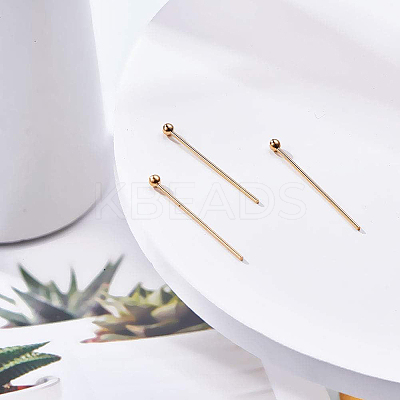 Brass Ball Head Pins KK-BC0003-99-0.6x20-1