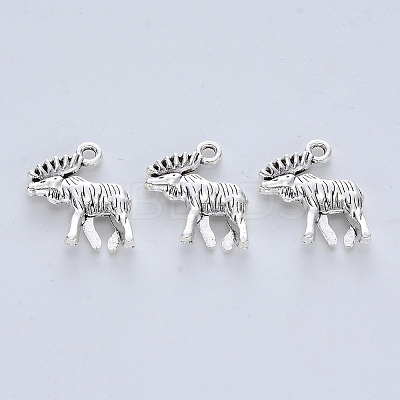 Tibetan Style Alloy Pendants X-TIBE-R316-064AS-RS-1