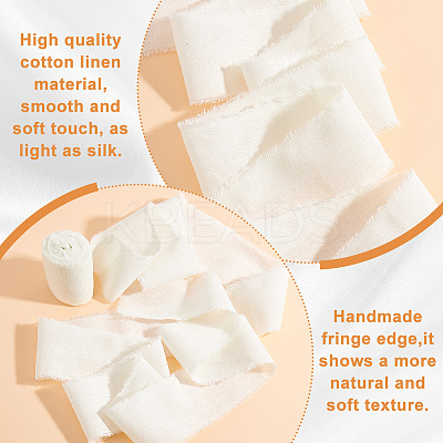 5 Yards Cotton Linen Raw Edge Ribbons OCOR-WH0088-52B-01-1