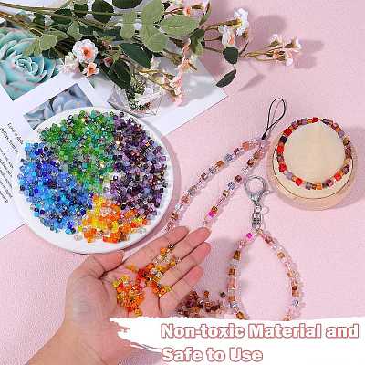 2 Bags Imitation Artificial Crystal Glass Beads GLAA-SZ0001-95B-09-1