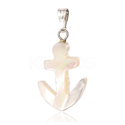 Natural Trochid Shell/Trochus Shell Pendants BSHE-CJC0002-12-1