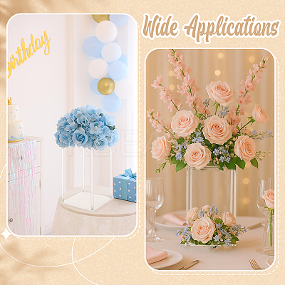 Transparent Acrylic Flower Holders Stands AJEW-WH0794-79-1