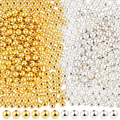 600Pcs 2 Colors CCB Plastic Beads CCB-PA0001-04D-1