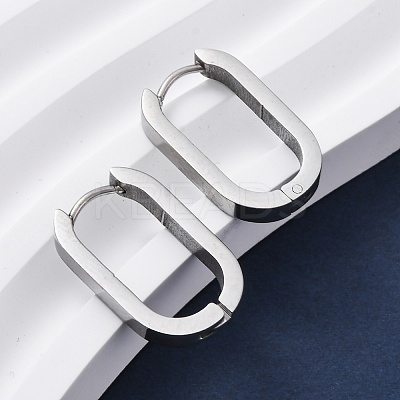 Non-Tarnish 304 Stainless Steel Huggie Hoop Earrings X-STAS-S103-21P-1