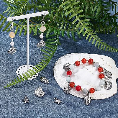 16Pcs 4 Style 304 Stainless Steel Pendants STAS-UN0024-64-1