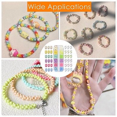 Opaque & Transparent Acrylic Beads MACR-YW0003-16-1