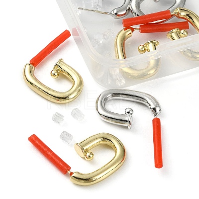 8Pcs 2 Colors Rack Plating Alloy Stud Earring Findings FIND-YW0003-82A-1