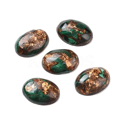 Natural Malachite Cabochons G-E464-42V-1