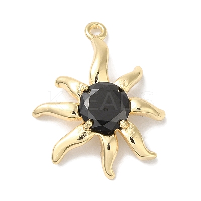 Brass Micro With Glass Pendants KK-U013-05G-1