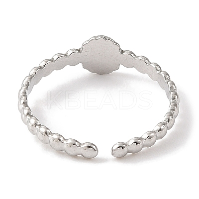 304 Stainless Steel Enamel Open Cuff Rings for Women RJEW-F166-49P-01-1