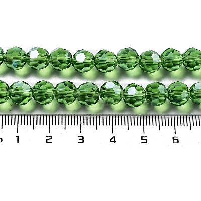 Electroplate Transparent Glass Beads Strands EGLA-A035-T8mm-A11-1