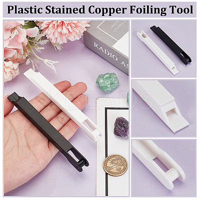 2Pcs 2 Styles Plastic Stained Copper Foiling Tool FIND-GA0004-18-1
