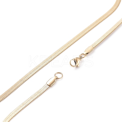 PVD Vacuum Plating 304 Stainless Steel Snake Chains Necklaces NJEW-O058-30G-1