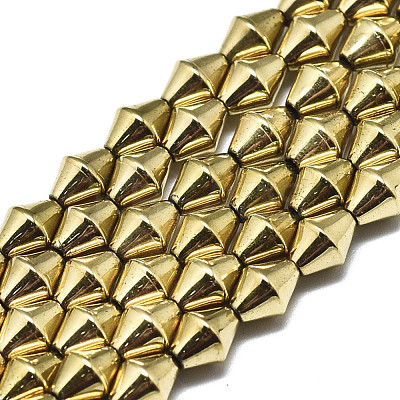 Electroplate Non-magnetic Synthetic Hematite Beads Strands G-S352-38-1