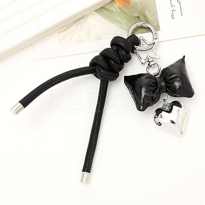 1Pc Imitation Leather Keychain AJEW-CL0001-09A-1