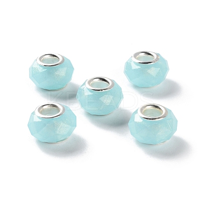 Pearlized Resin European Beads RESI-M001-01-1